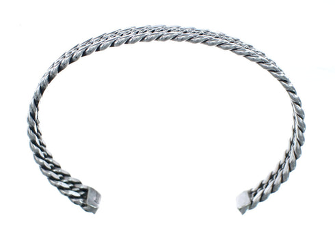 Native American Genuine Sterling Silver Cuff Bracelet AX129714